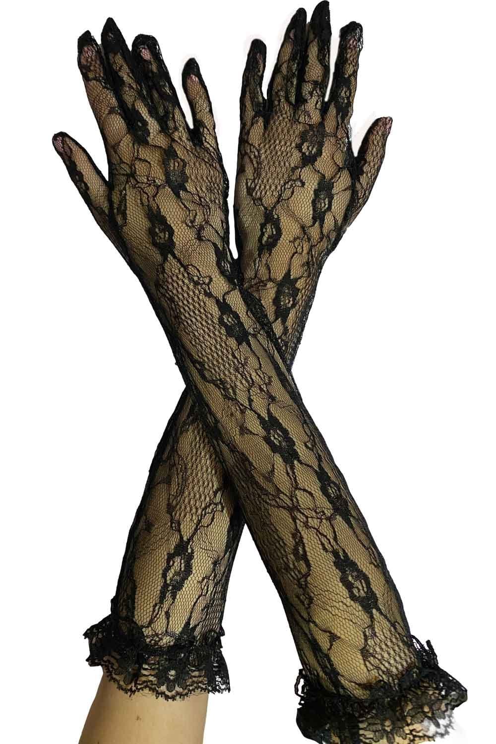 Long Lace Design Gloves