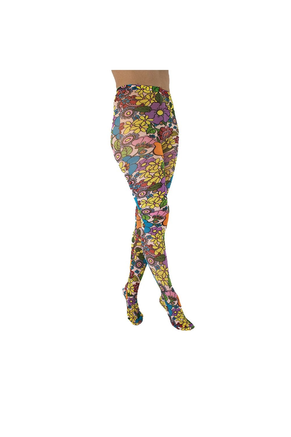 Flower Power Multicoloured Printed Tights