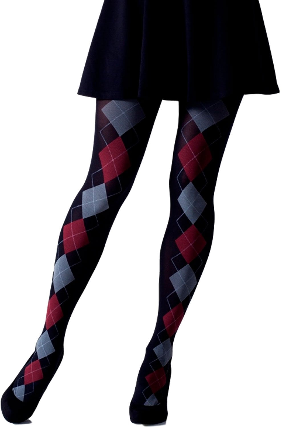 Front Panel Argyle Tights 1810