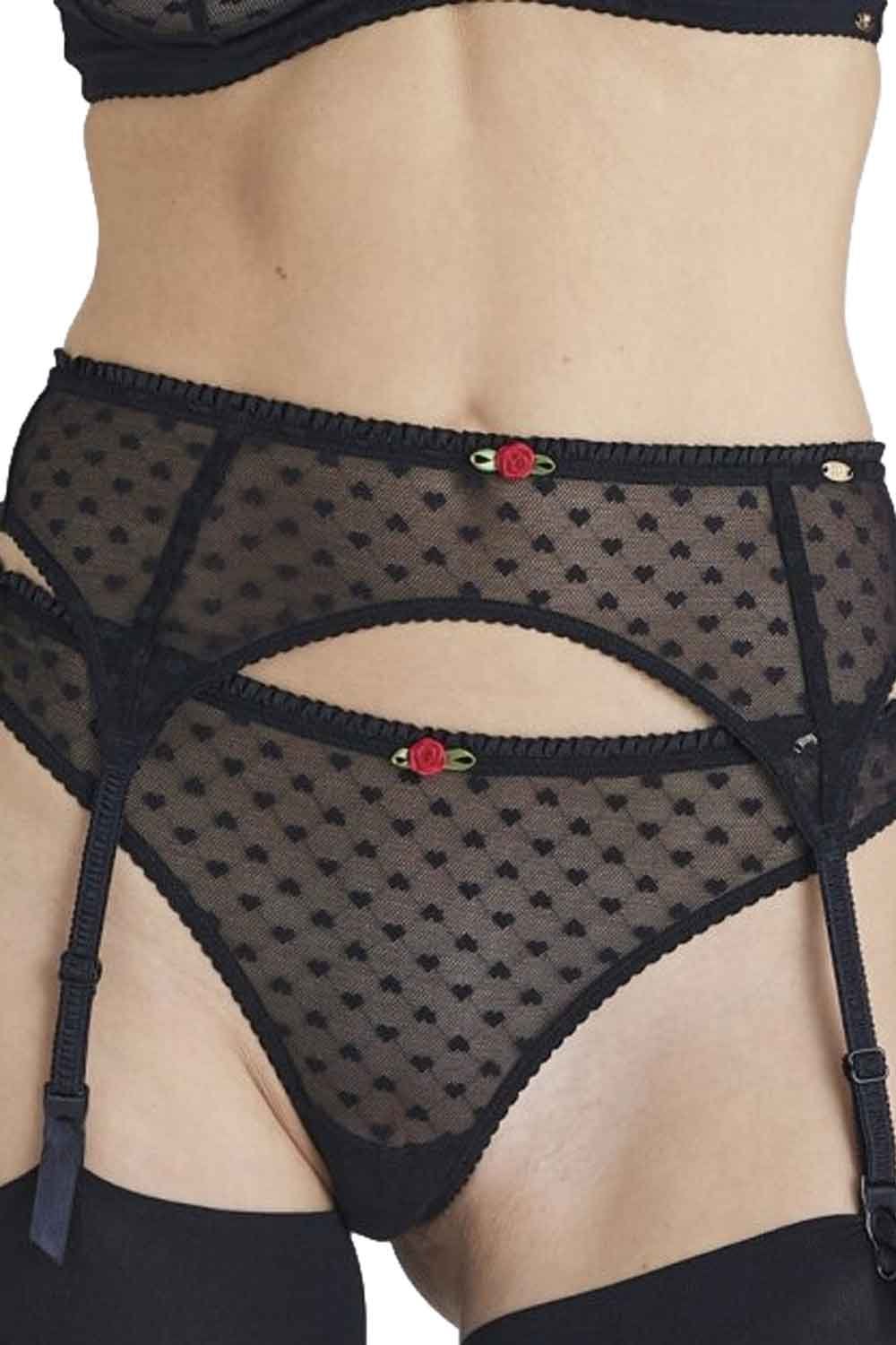 Heart Mesh Suspender Belt AYF7
