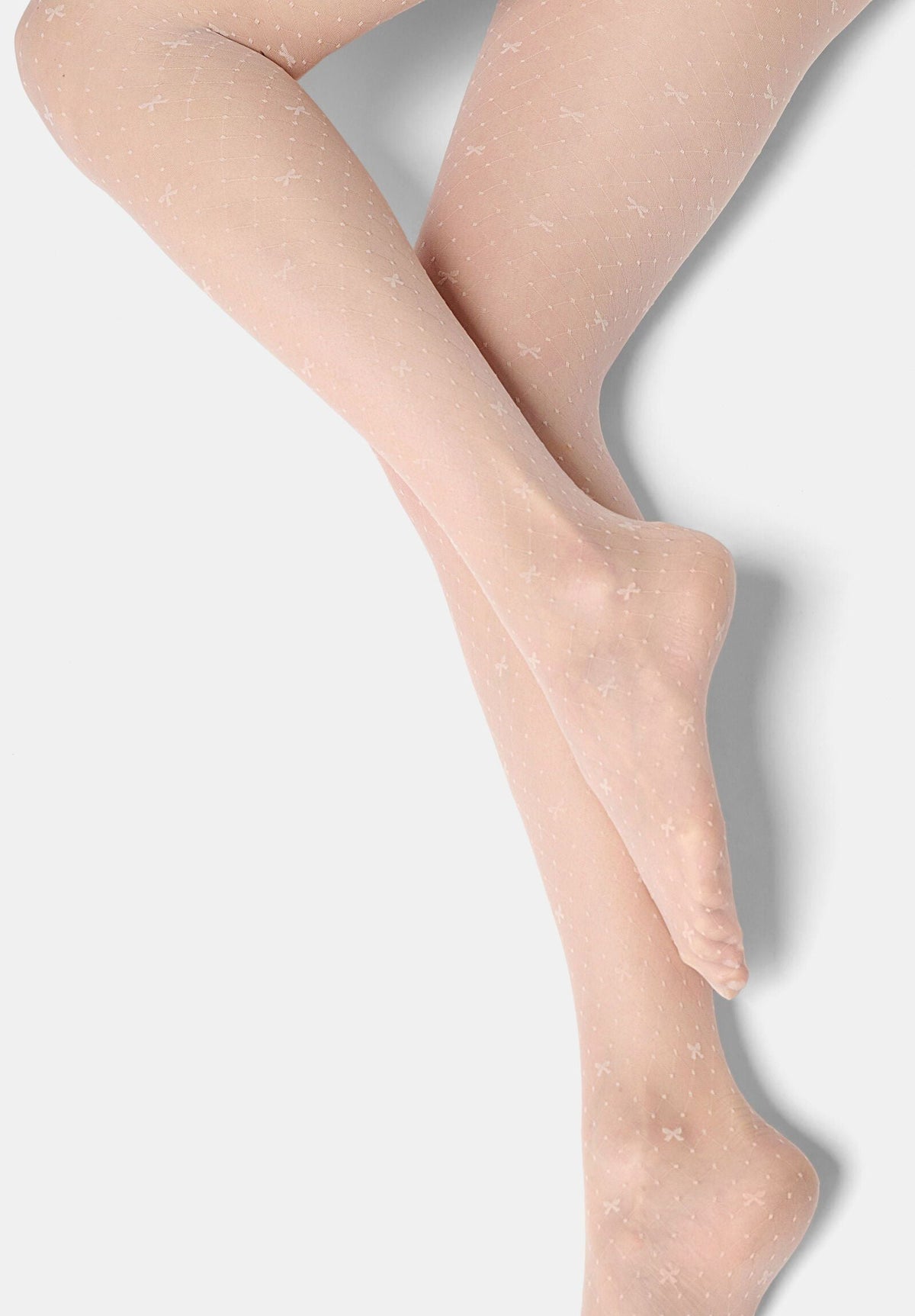 Micro Pattern Sheer Tights Graceful 20 - Rosy Beige 8