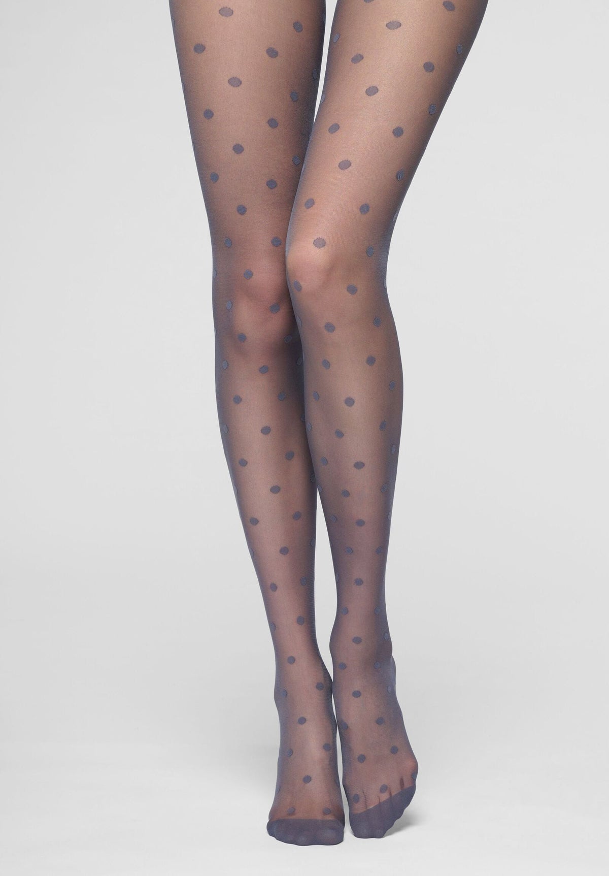Sheer Tights with Polka-Dot Motif Veil Dots 30 - Hematite