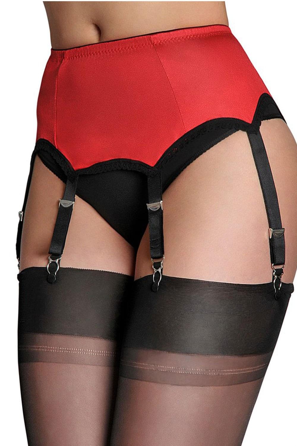 6 Strap Suspender Belt with Metal Clasps and Adjusters NDL2
