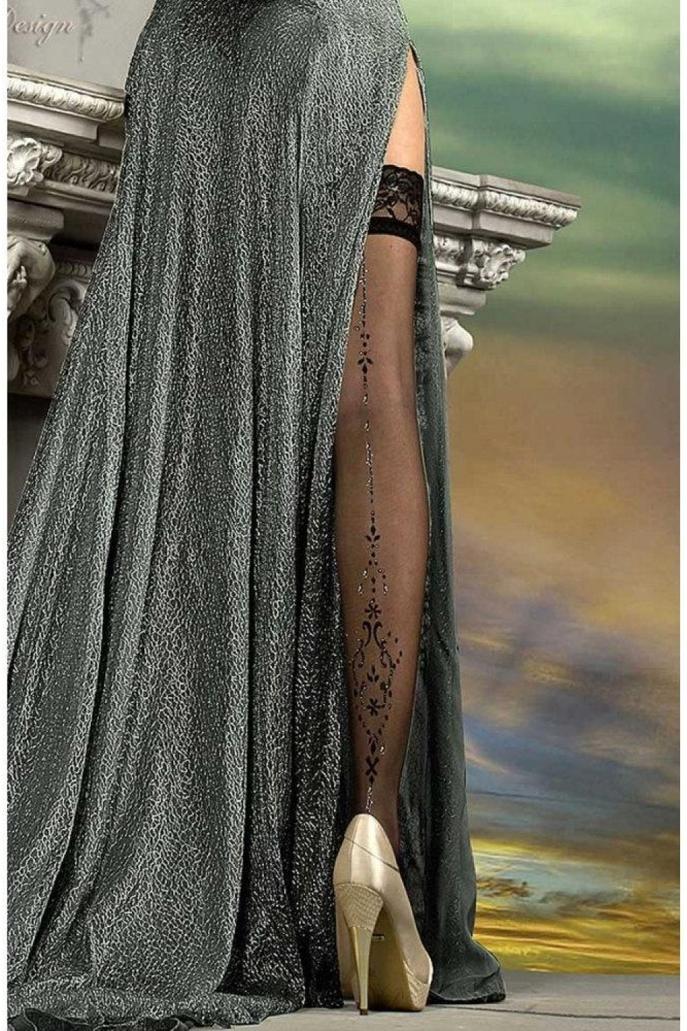 211 Lurex Backseam Hold Ups