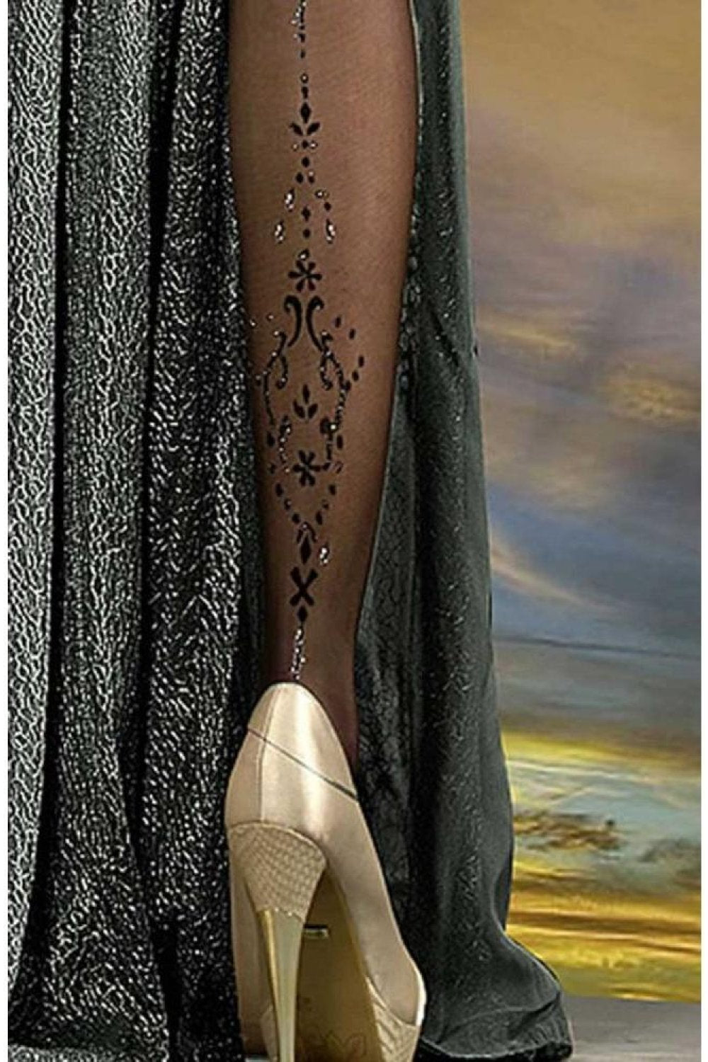 211 Lurex Backseam Hold Ups