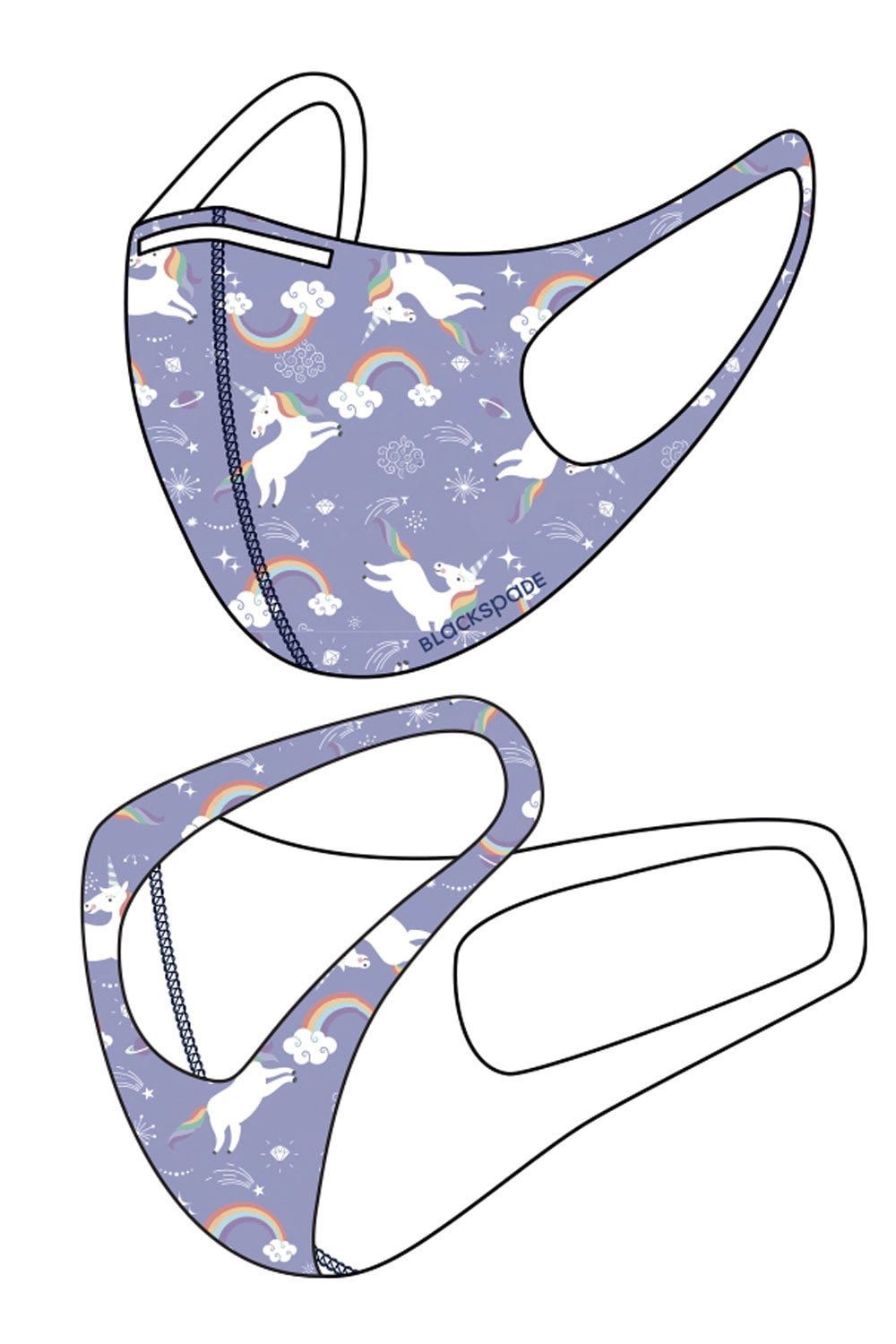 3D Spacer Masks Non Medical - Child 3-7 Years - Unicorn Design