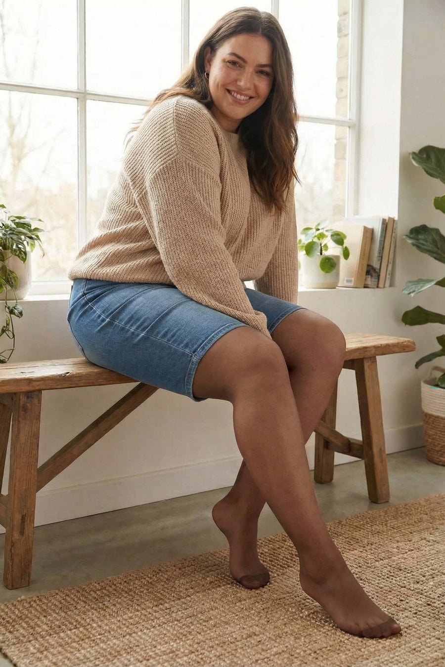 Curves 15 Denier Ladder Resist Tights 3 Pair Pack GK30