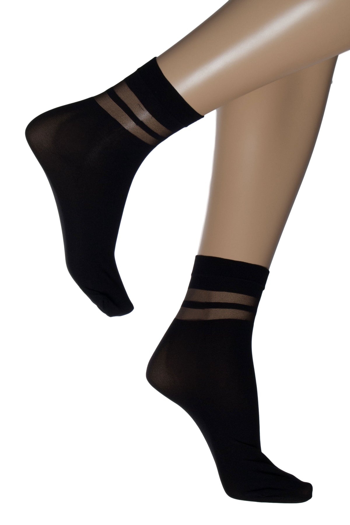 Double Stripe Ankle High Sock 1702