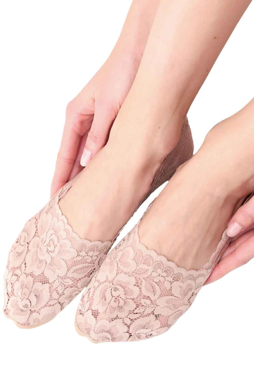 Lacy No Show Socks
