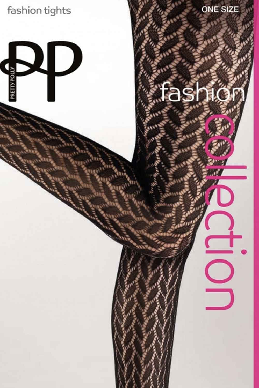 Leaf Pattern Net Tights AYK7