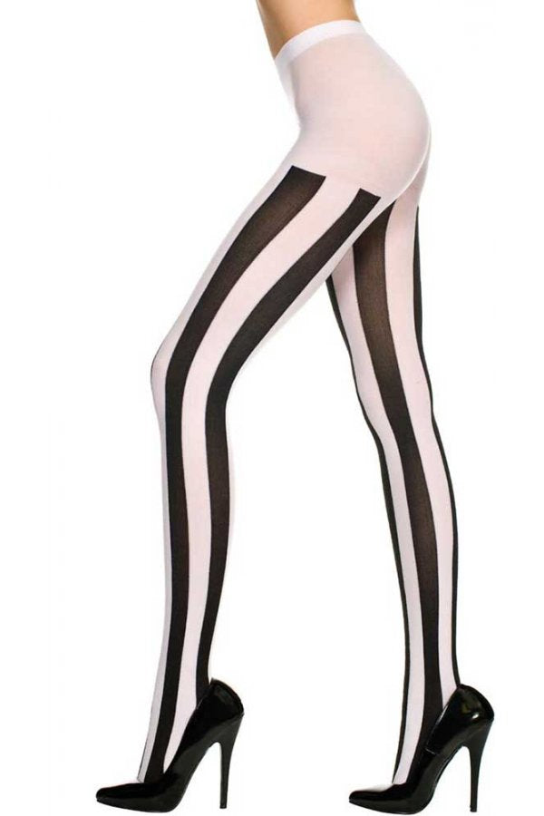 Vertical Stripe Tights 7219