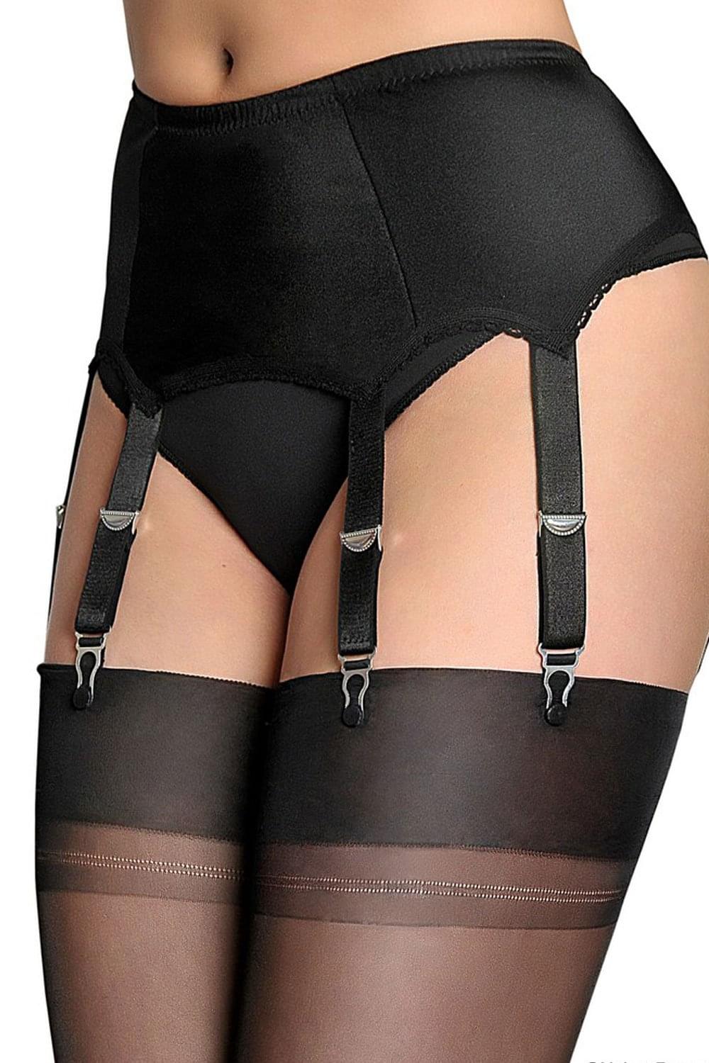 6 Strap Suspender Belt with Metal Clasps and Adjusters NDL2
