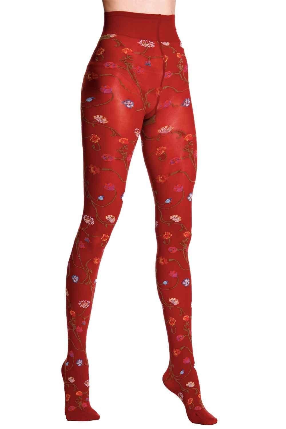 Platino Floral Tights