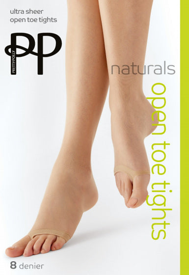 Naturals 8 Denier Open Toe Tights APA6
